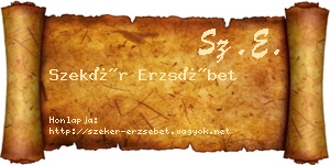 Szekér Erzsébet névjegykártya